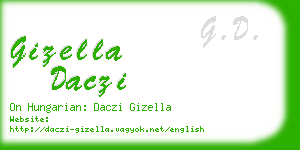 gizella daczi business card